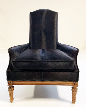 Traditional High Back Armchairs in Brazilian Cowhide