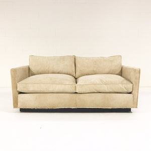 Milo Baughman for Thayer Coggin Loveseat Sofa in Brazilian Cowhide