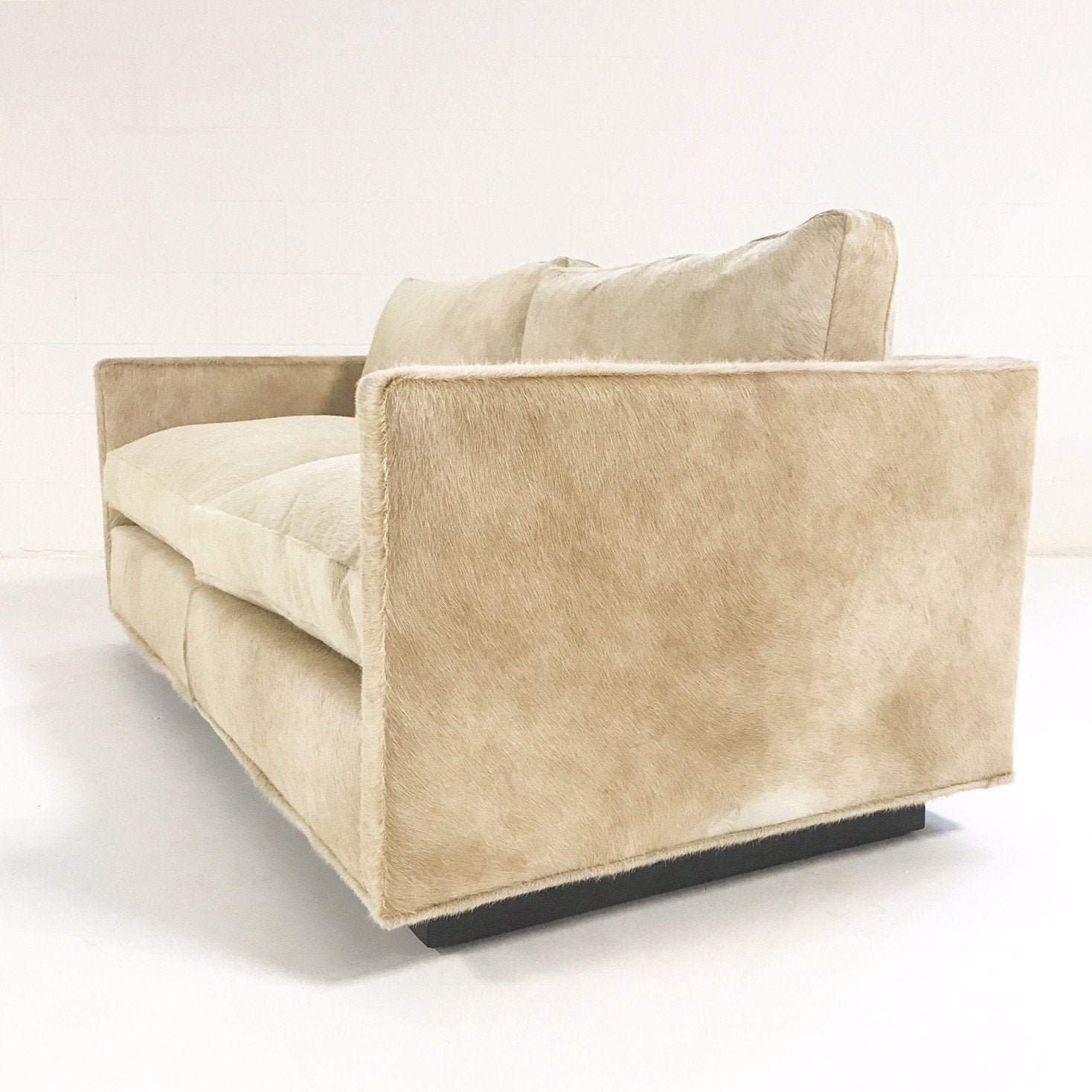 Milo Baughman for Thayer Coggin Loveseat Sofa in Brazilian Cowhide