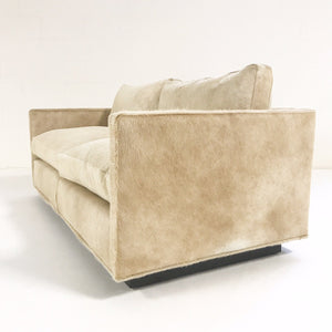 Milo Baughman for Thayer Coggin Loveseat Sofa in Brazilian Cowhide