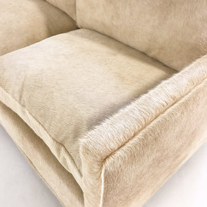 Milo Baughman for Thayer Coggin Loveseat Sofa in Brazilian Cowhide