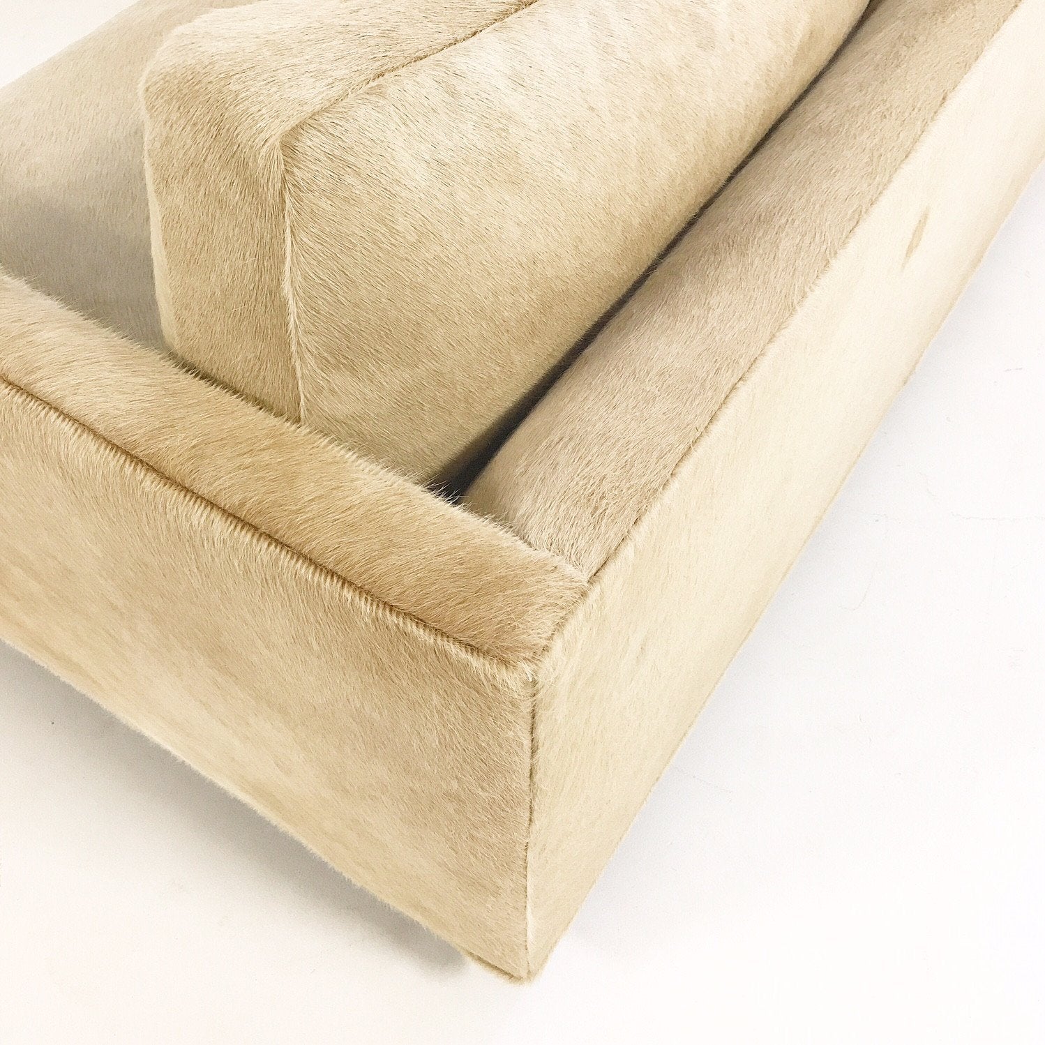 Milo Baughman for Thayer Coggin Loveseat Sofa in Brazilian Cowhide