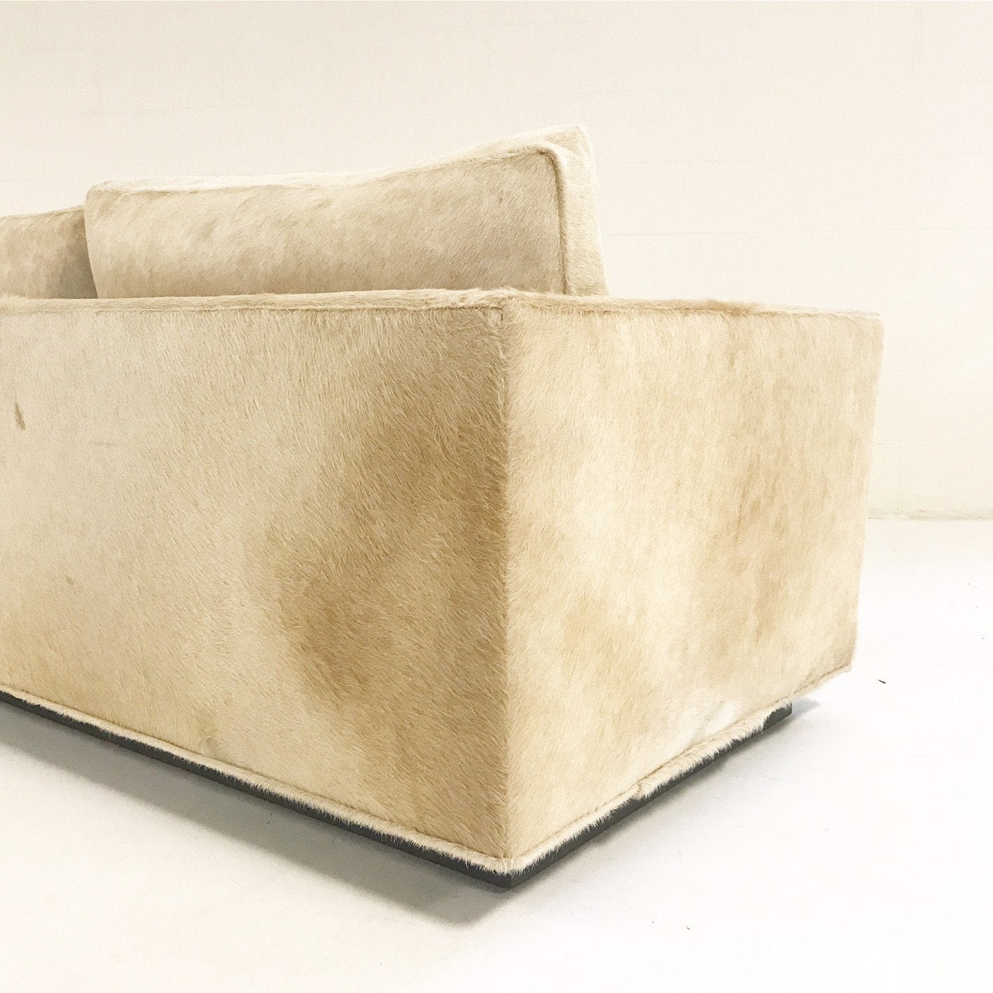 Milo Baughman for Thayer Coggin Loveseat Sofa in Brazilian Cowhide