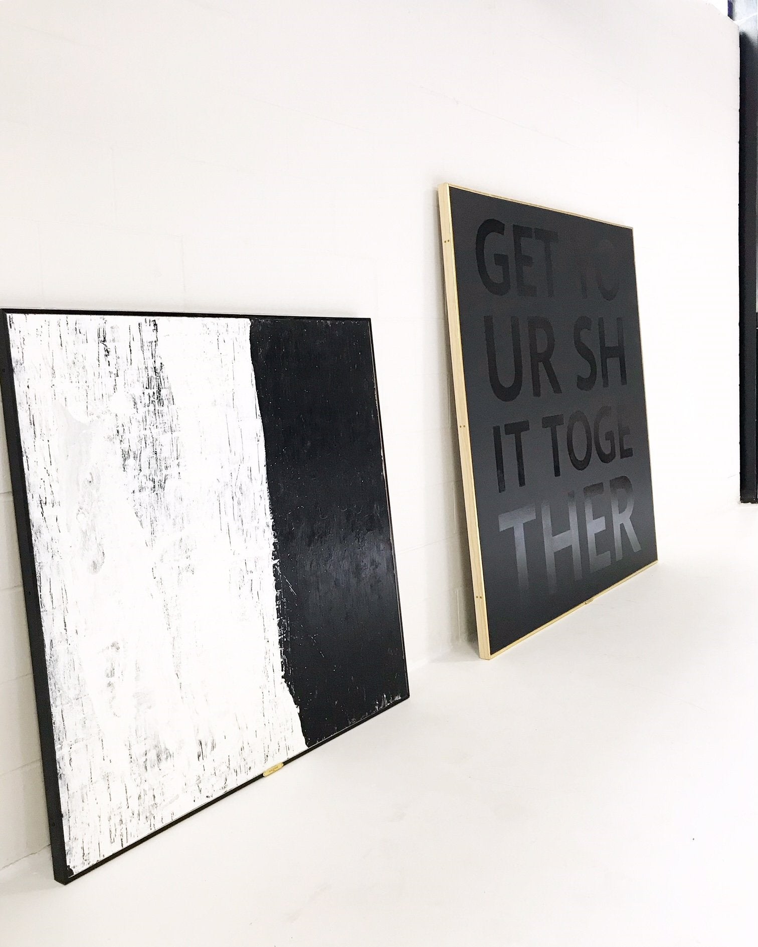 John O'Hara. White and Black II. 49.5x49.5"