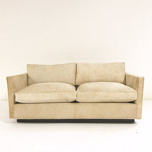 Milo Baughman for Thayer Coggin Loveseat Sofa in Brazilian Cowhide