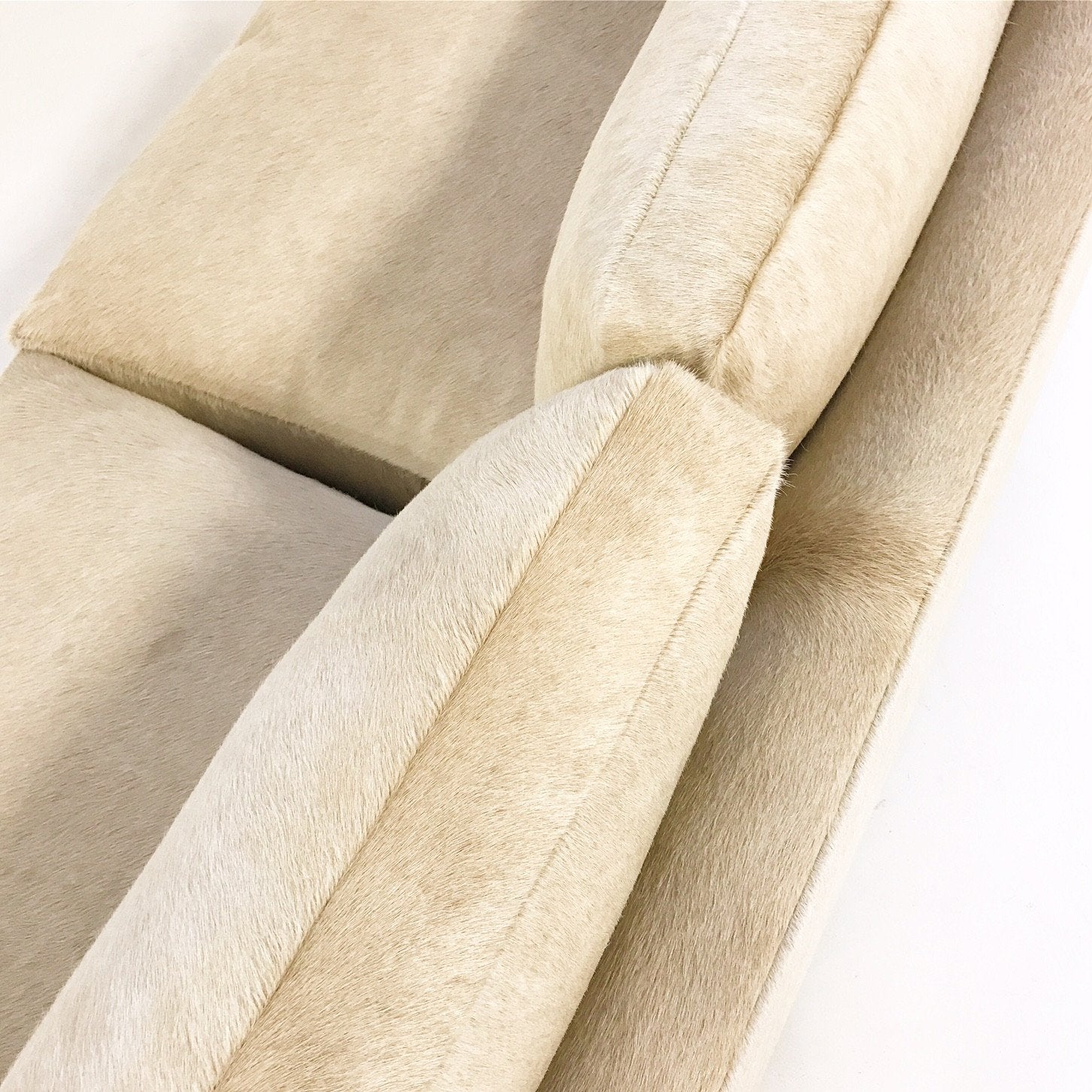 Milo Baughman for Thayer Coggin Loveseat Sofa in Brazilian Cowhide