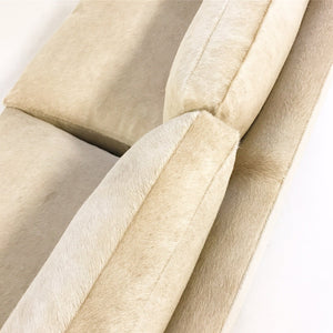 Milo Baughman for Thayer Coggin Loveseat Sofa in Brazilian Cowhide