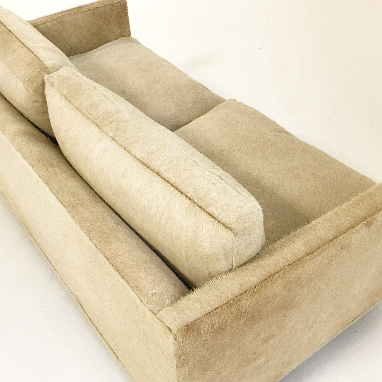 Milo Baughman for Thayer Coggin Loveseat Sofa in Brazilian Cowhide