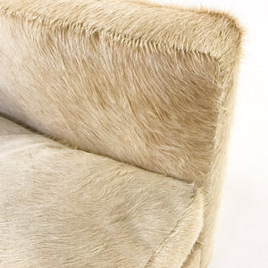 Milo Baughman for Thayer Coggin Loveseat Sofa in Brazilian Cowhide
