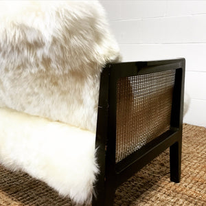 Edward Wormley for Dunbar Armchairs Model 5513 in Sheepskin