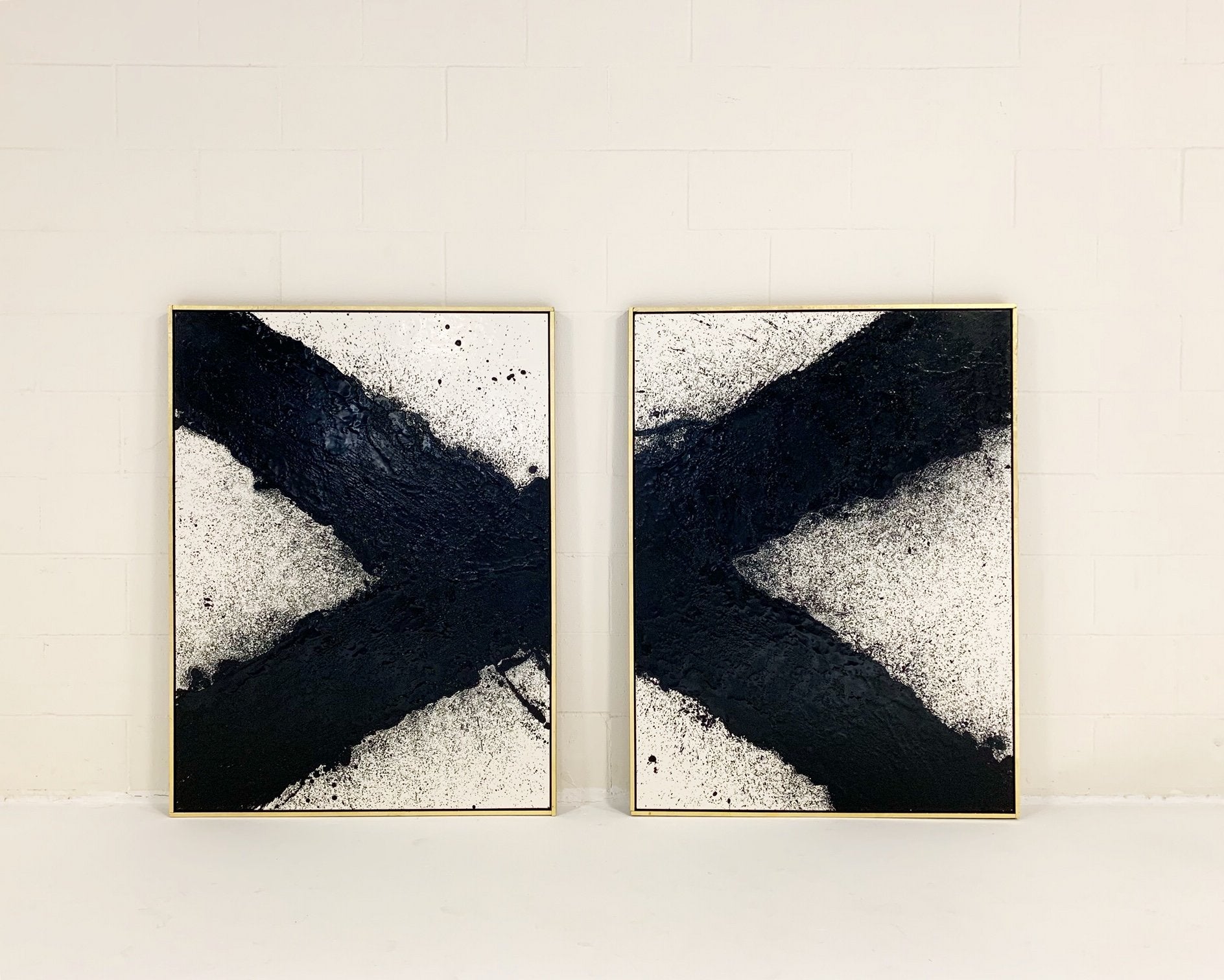 John O'Hara. Tar, 10. Two Panel Work. 37.25x49.25"