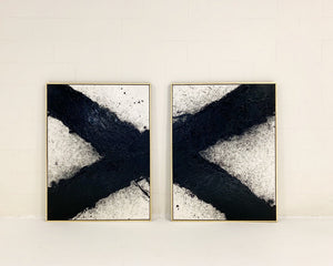 John O'Hara. Tar, 10. Two Panel Work. 37.25x49.25"
