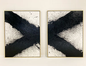 John O'Hara. Tar, 10. Two Panel Work. 37.25x49.25"