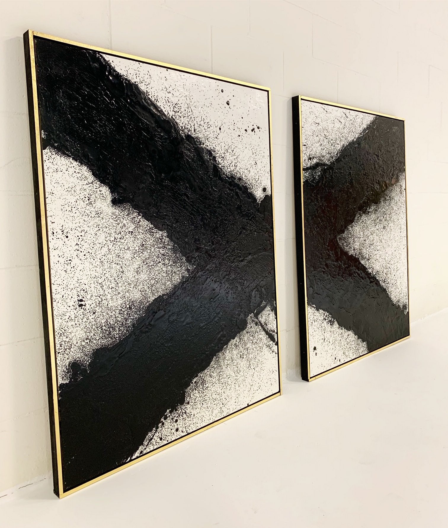 John O'Hara. Tar, 10. Two Panel Work. 37.25x49.25"