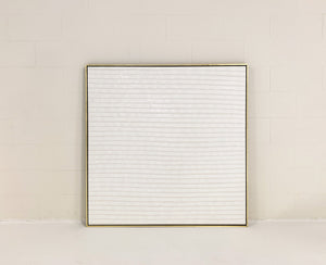 John O'Hara. White Stripes. 49.25x49.25"