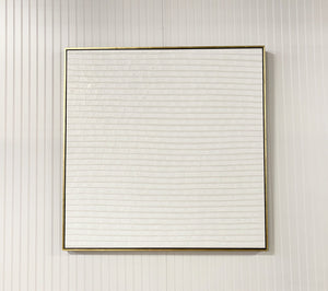 John O'Hara. White Stripes. 49.25x49.25"