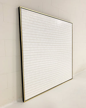 John O'Hara. White Stripes. 49.25x49.25"