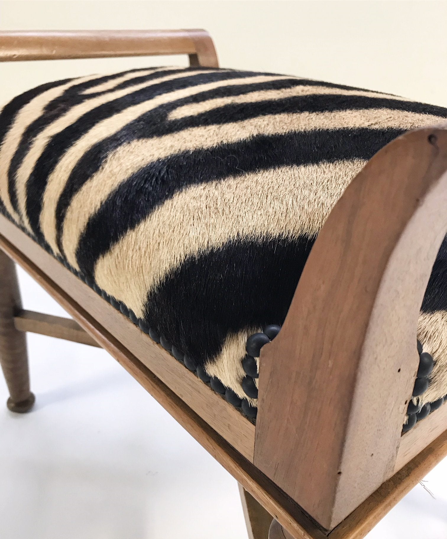 Small Bench in Zebra Hide