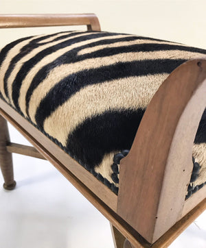 Small Bench in Zebra Hide