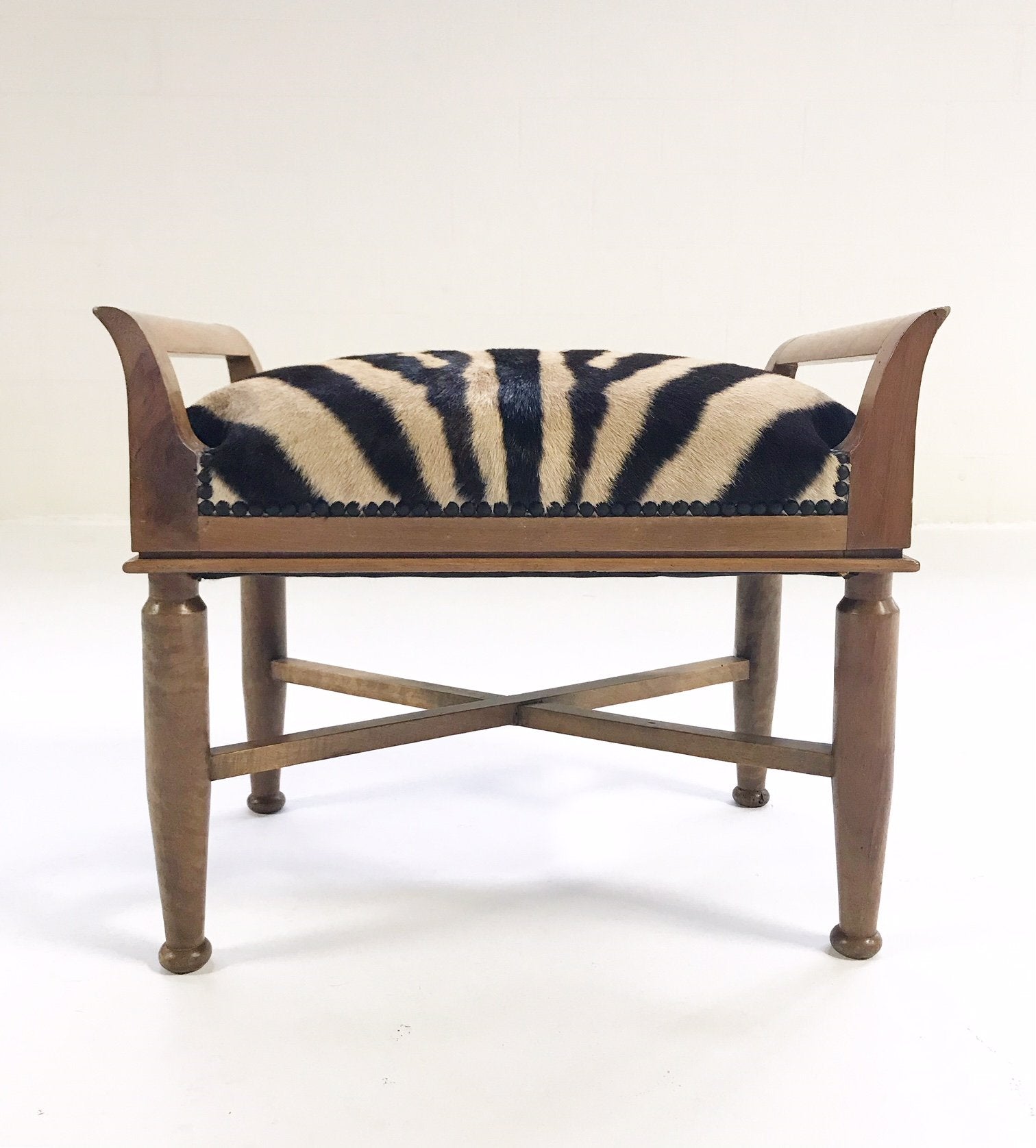 Small Bench in Zebra Hide