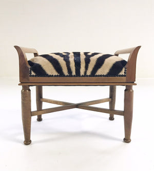 Small Bench in Zebra Hide