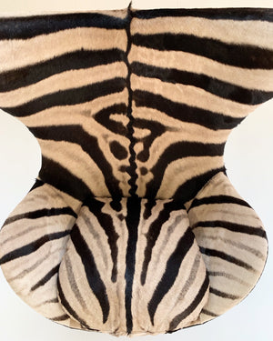 Arne Jacobsen for Fritz Hansen Egg Chair in Zebra Hide and Loro Piana Leather