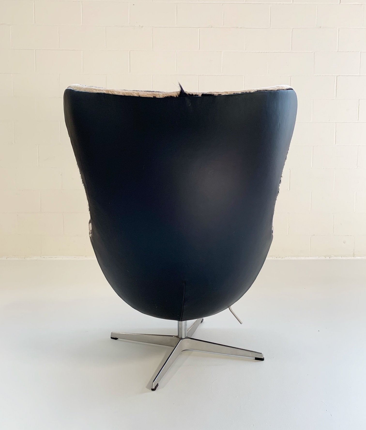Arne Jacobsen for Fritz Hansen Egg Chair in Zebra Hide and Loro Piana Leather