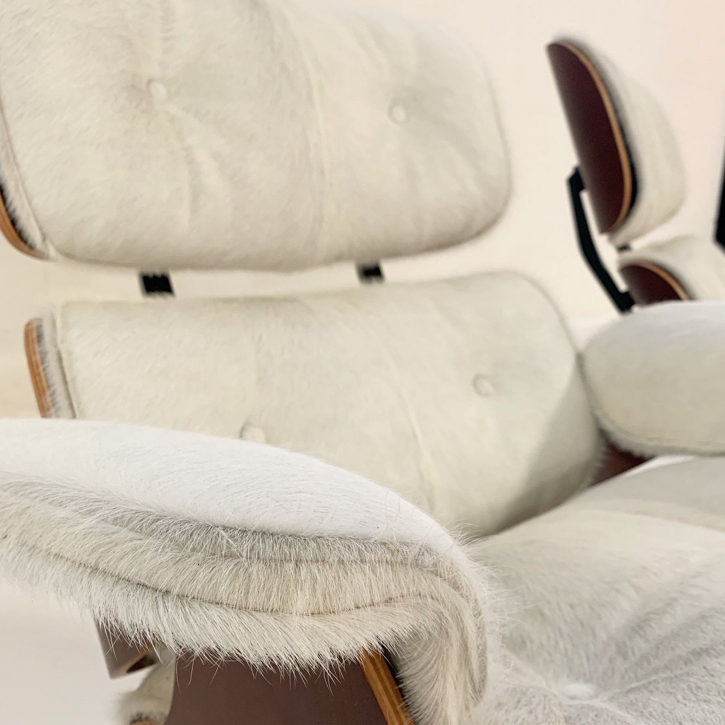 Charles and Ray Eames for Herman Miller 670 Lounge Chairs and 671 Ottomans in Brazilian Cowhide