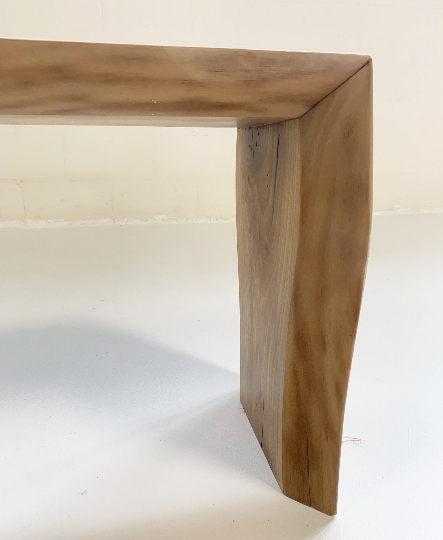 Hugh Acton Free Edge Walnut Bench with Gotland Sheepskin