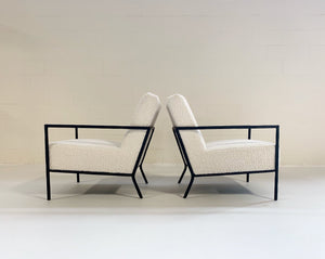 Iron Armchairs in Faux Shearling