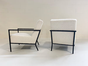 Iron Armchairs in Faux Shearling