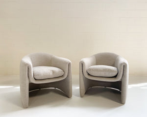 Preview Modernist Lounge Chairs in Loro Piana Alpaca Wool Fabric