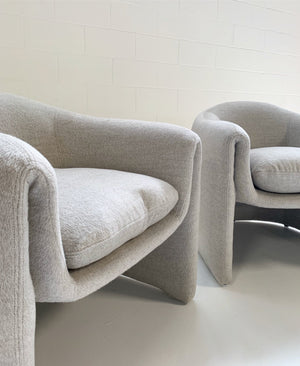 Preview Modernist Lounge Chairs in Loro Piana Alpaca Wool Fabric