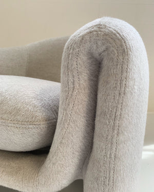 Preview Modernist Lounge Chairs in Loro Piana Alpaca Wool Fabric