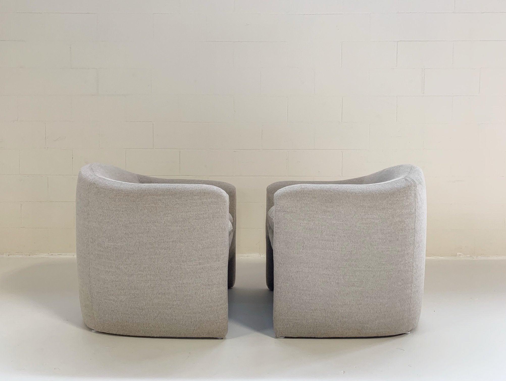Preview Modernist Lounge Chairs in Loro Piana Alpaca Wool Fabric