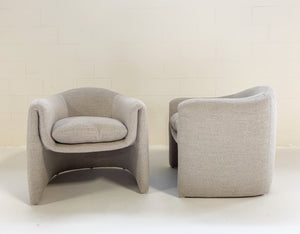 Preview Modernist Lounge Chairs in Loro Piana Alpaca Wool Fabric