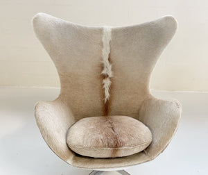 Arne Jacobsen for Fritz Hansen Egg Chair in Brazilian Cowhide