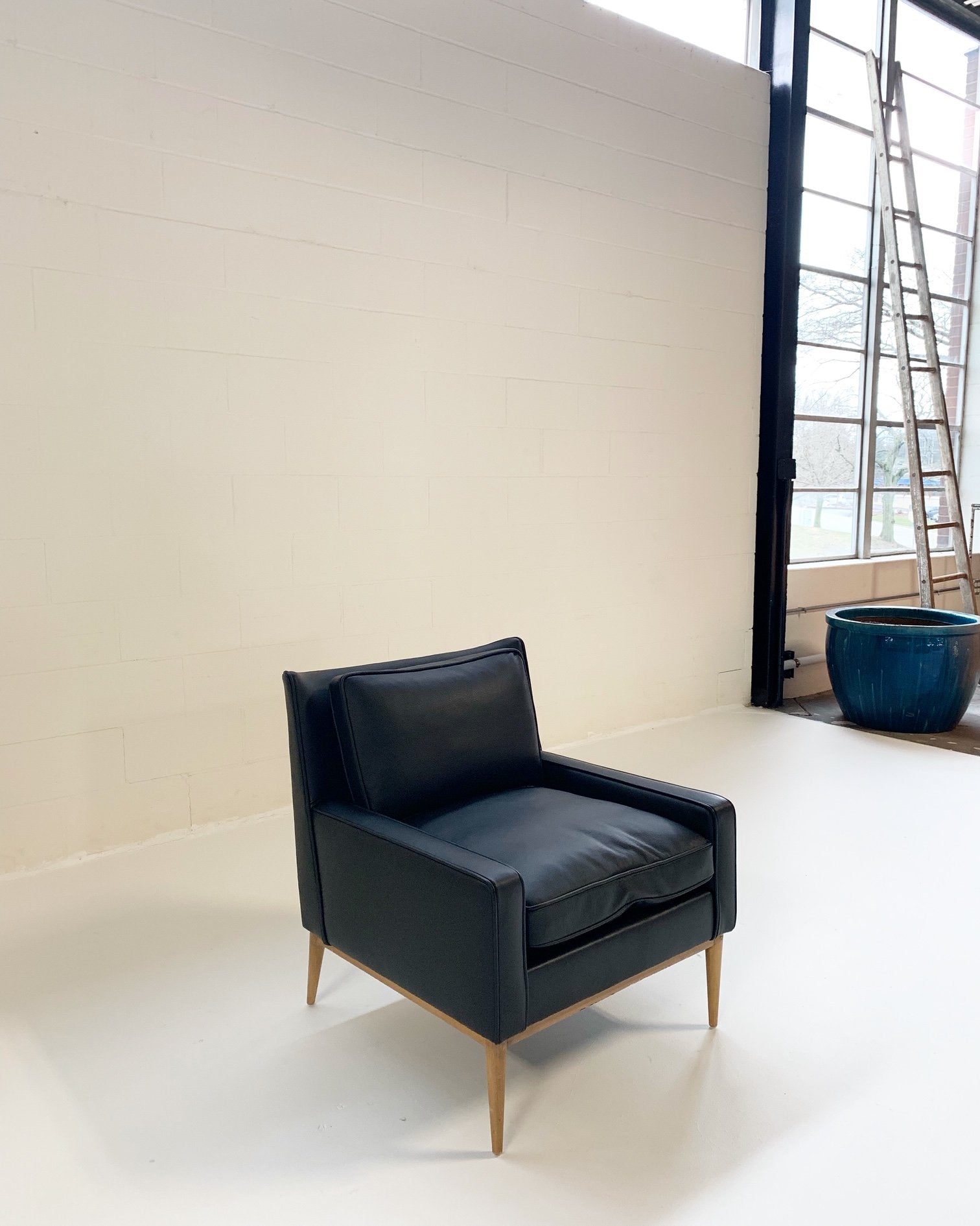 Paul McCobb for Directional Model 302 Lounge Chair in Loro Piana Bufalo Leather