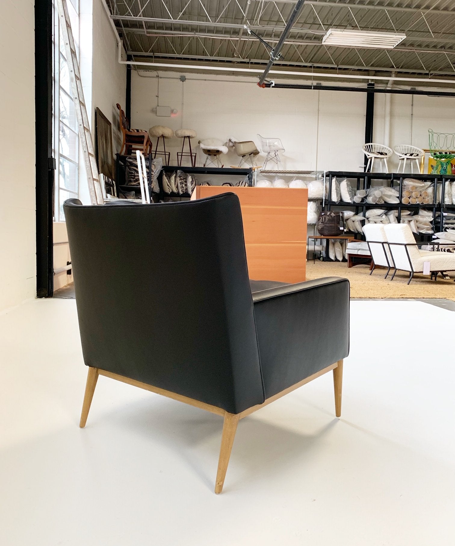 Paul McCobb for Directional Model 302 Lounge Chair in Loro Piana Bufalo Leather