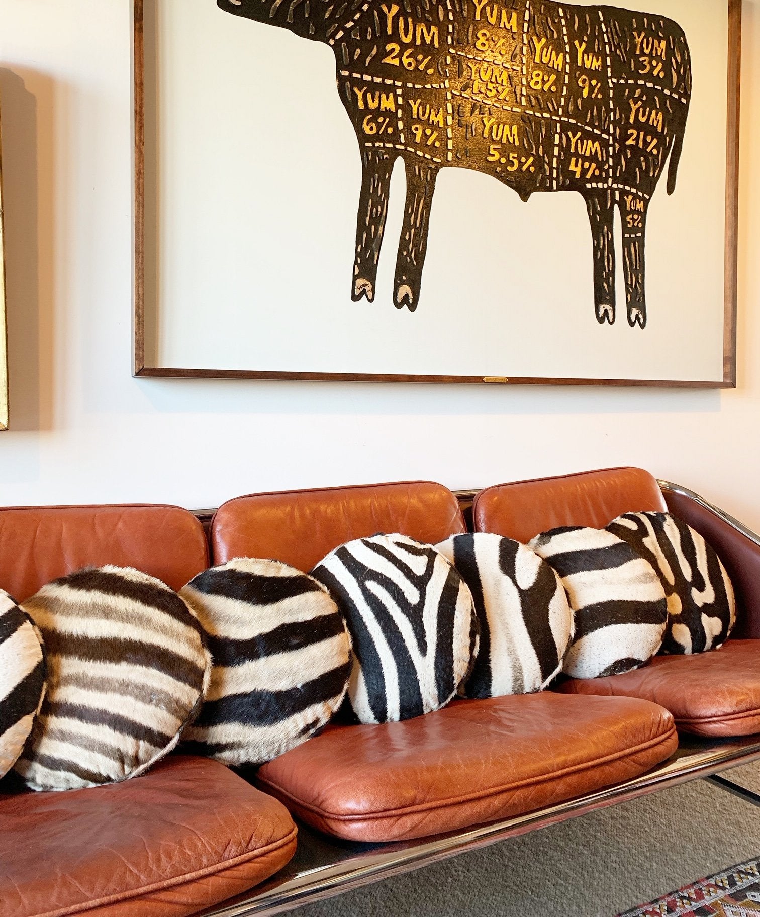 Zebra Hide Squab Pillow