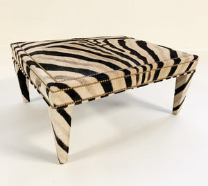 Zebra Hide Ottoman Coffee Table