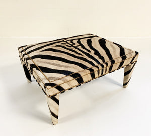 Zebra Hide Ottoman Coffee Table