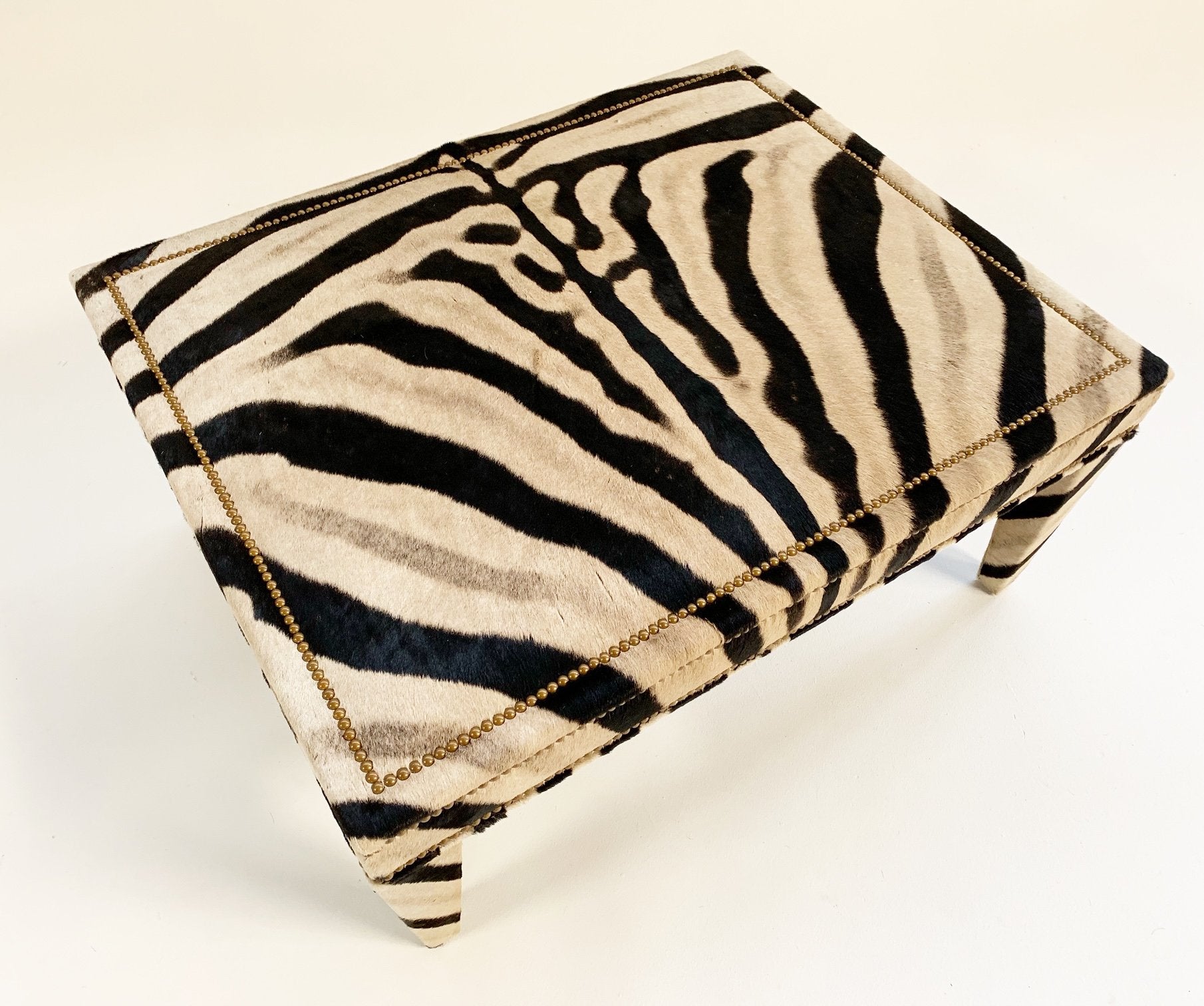 Zebra Hide Ottoman Coffee Table