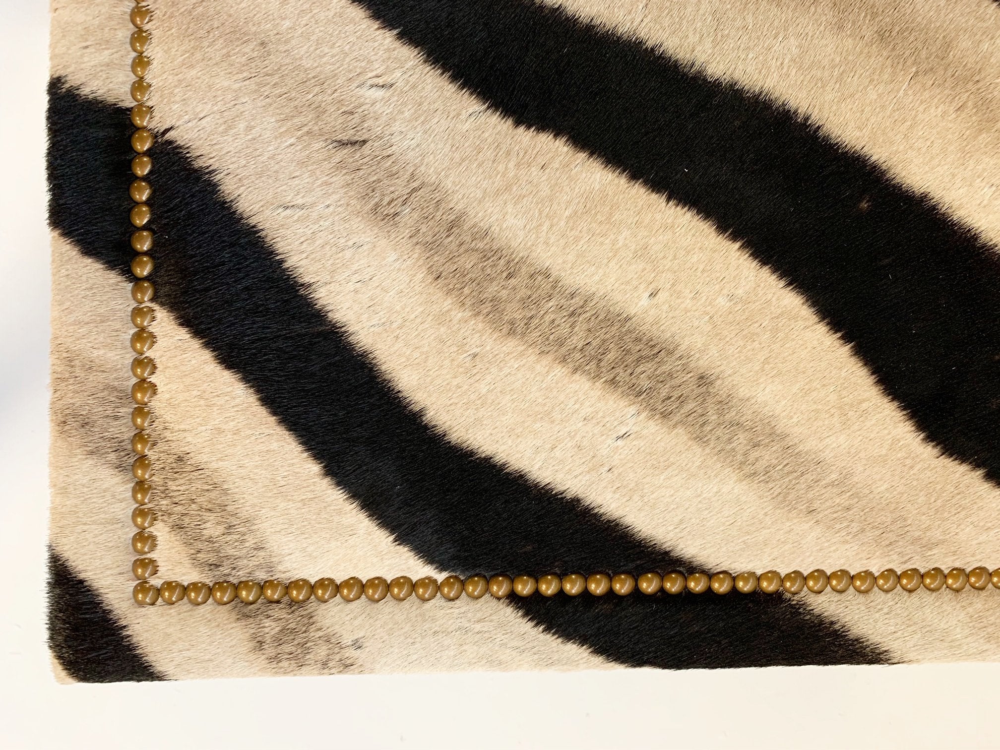 Zebra Hide Ottoman Coffee Table
