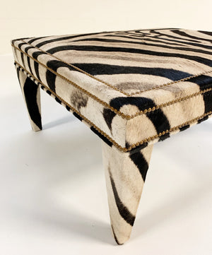 Zebra Hide Ottoman Coffee Table