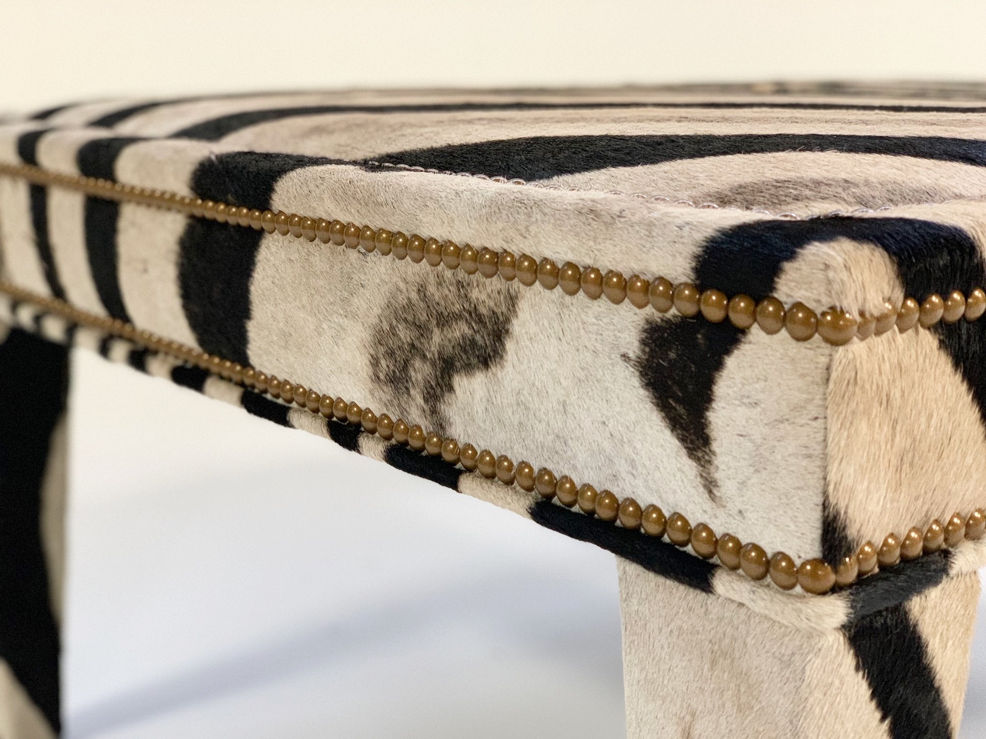 Zebra Hide Ottoman Coffee Table