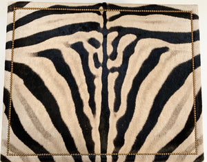 Zebra Hide Ottoman Coffee Table