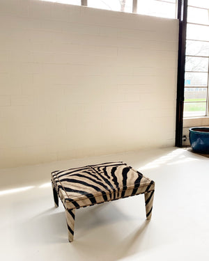 Zebra Hide Ottoman Coffee Table