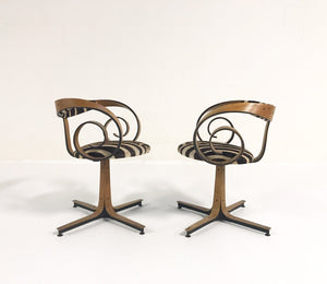George Mulhauser for Plycraft Sultana Chairs in Zebra Hide