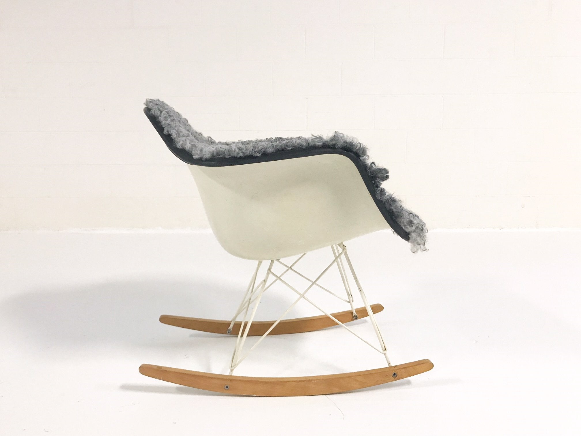 Charles and Ray Eames for Herman Miller RAR Rocking Chair in Gotland Sheepskin